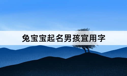 兔宝宝起名男孩宜用字