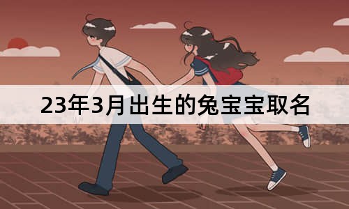 23年3月出生的兔宝宝取名