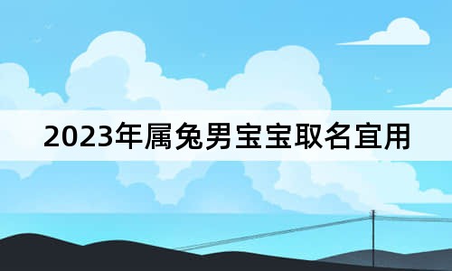 2023年属兔男宝宝取名宜用字