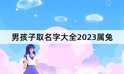 男孩子取名字大全2023属兔