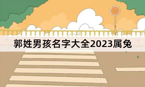 郭姓男孩名字大全2023属兔