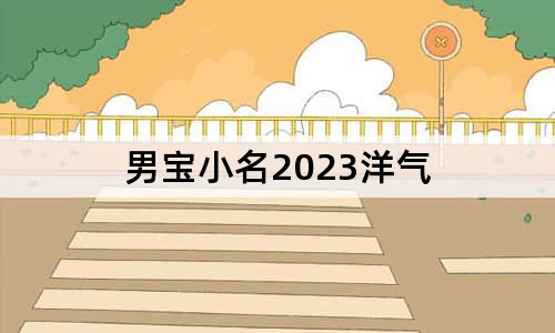 男宝小名2023洋气