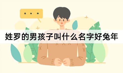 姓罗的男孩子叫什么名字好兔年