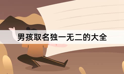 男孩取名独一无二的大全