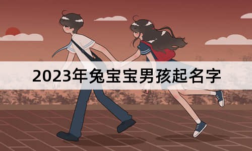 2023年兔宝宝男孩起名字