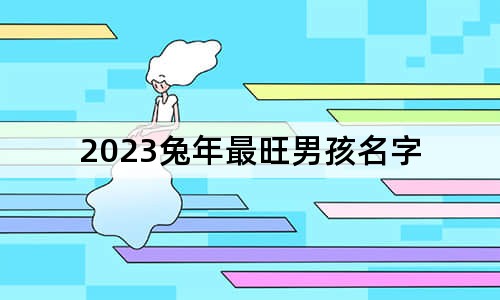 2023兔年最旺男孩名字