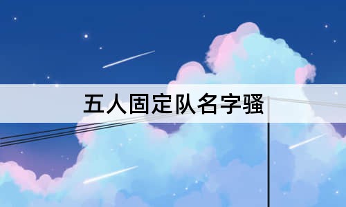 五人固定队名字骚