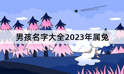 男孩名字大全2023年属兔