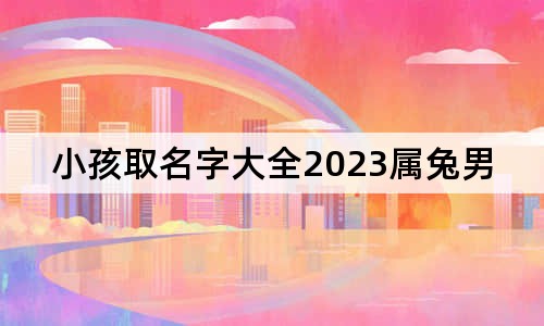 小孩取名字大全2023属兔男