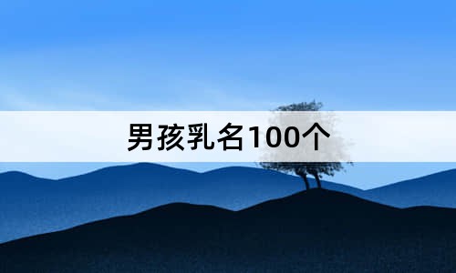 男孩乳名100个