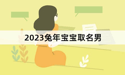 2023兔年宝宝取名男