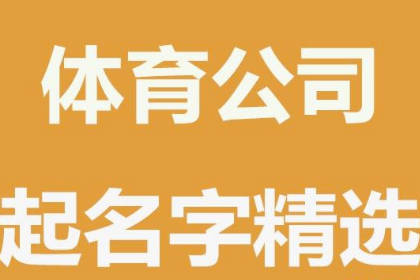 体育公司名字好听易记 简单大气的机构名称